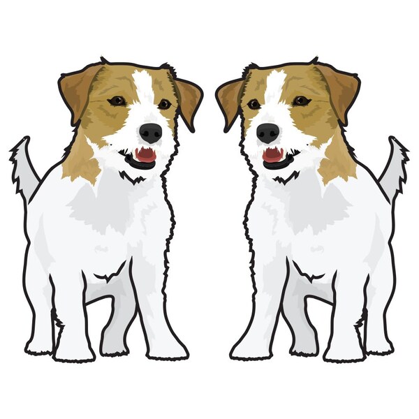 Russel Terrier Dog Decal, Dog Lover Decor Vinyl Sticker